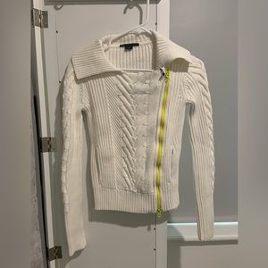 Armani Exchange Sweater with Neon Zipper